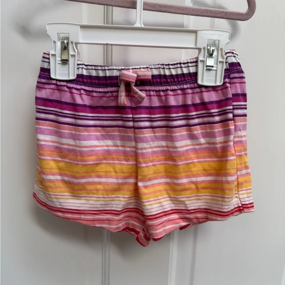 NWOT The Children's Place 2T Pink and Yellow Striped Soft Shorts